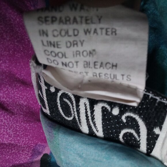 Vintage JMJ Abstract Geometric Silk Button Shirt - Picture 4 of 6